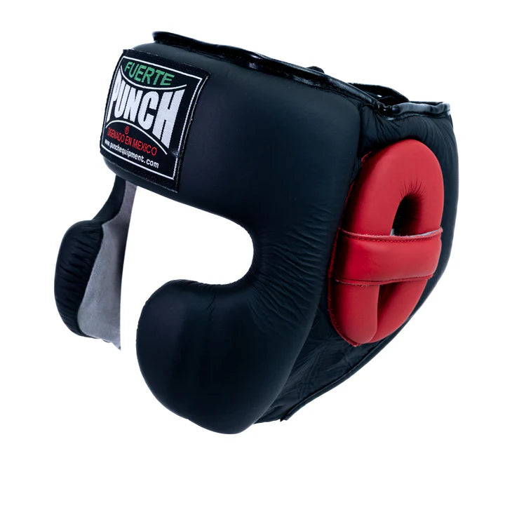 Punch Mexican PRO Open Face Headgear- Black