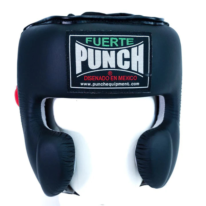 Punch Mexican PRO Open Face Headgear- Black