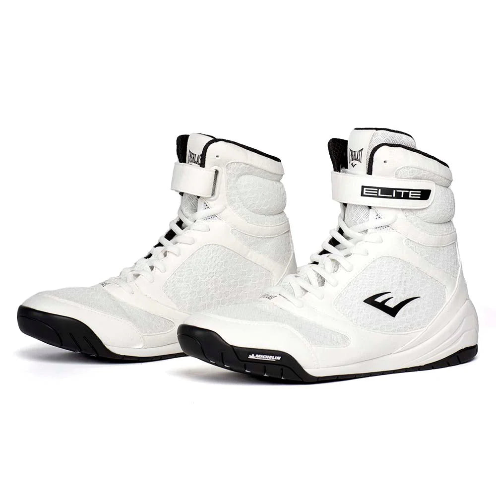 Everlast Elite2 Pro Hi-Top Boxing Boots WHITE