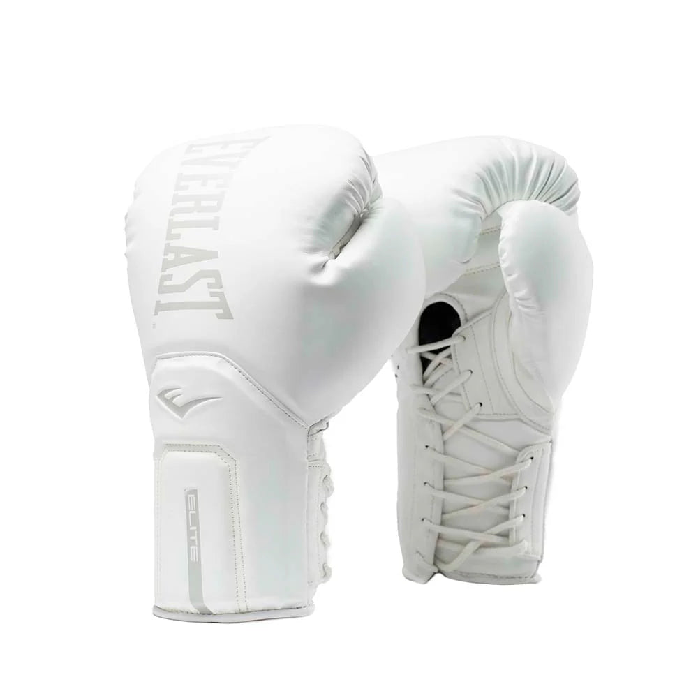 Everlast Elite2 Pro Training Gloves Laces WHITE 16oz